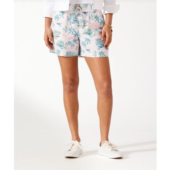 Tommy Bahama  Village Primevere High-Rise Linen Easy Short Sz M - Picture 1 of 7